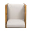 Outdoor Acacia Wood Club Chair With Wicker Accents