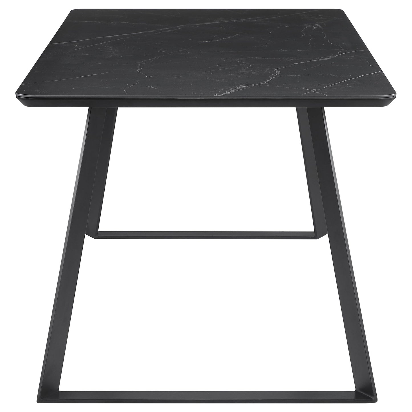 Smith - Rectangular Top Dining Table With 3 Drawers - Black