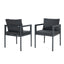 7 Piece Outdoor Dining Set With Table And 6 Chairs - Black / Gray / Teak