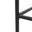 Outdoor Bar Stool With Slat Design And Metal Frame (Set of 2)