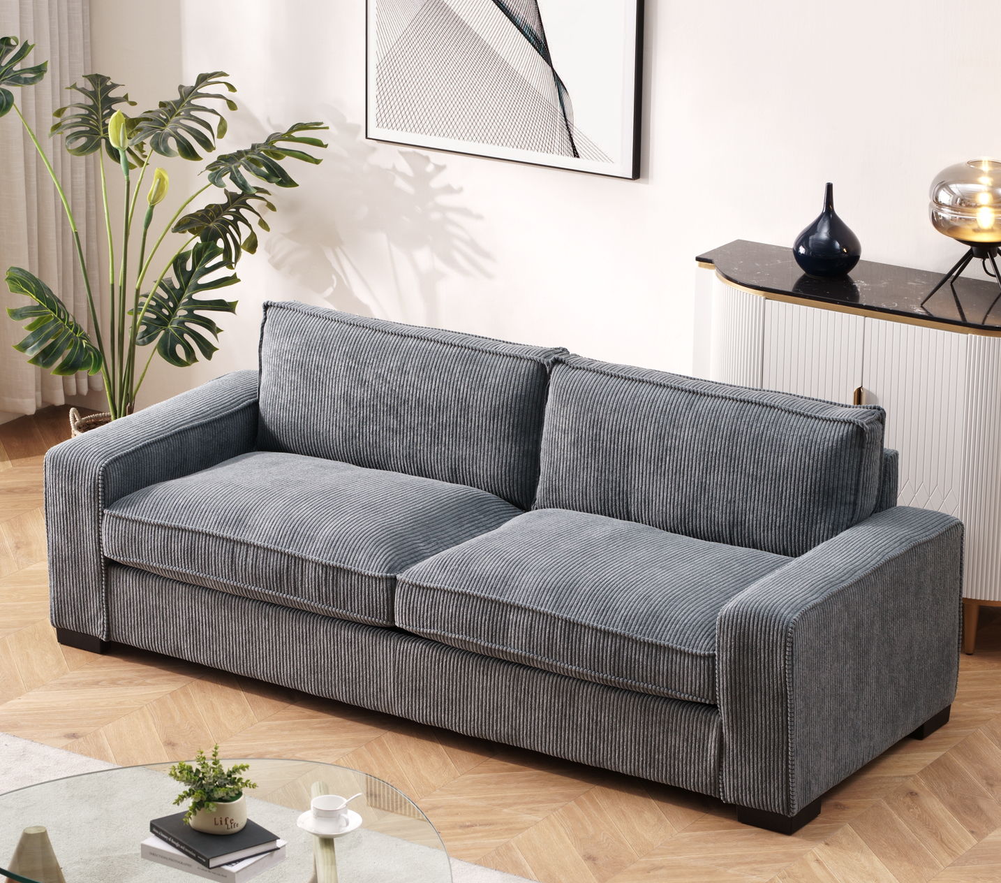 Luxe - Sofa With Sleek Design, Spacious And Comfortable 3 Seater Couch