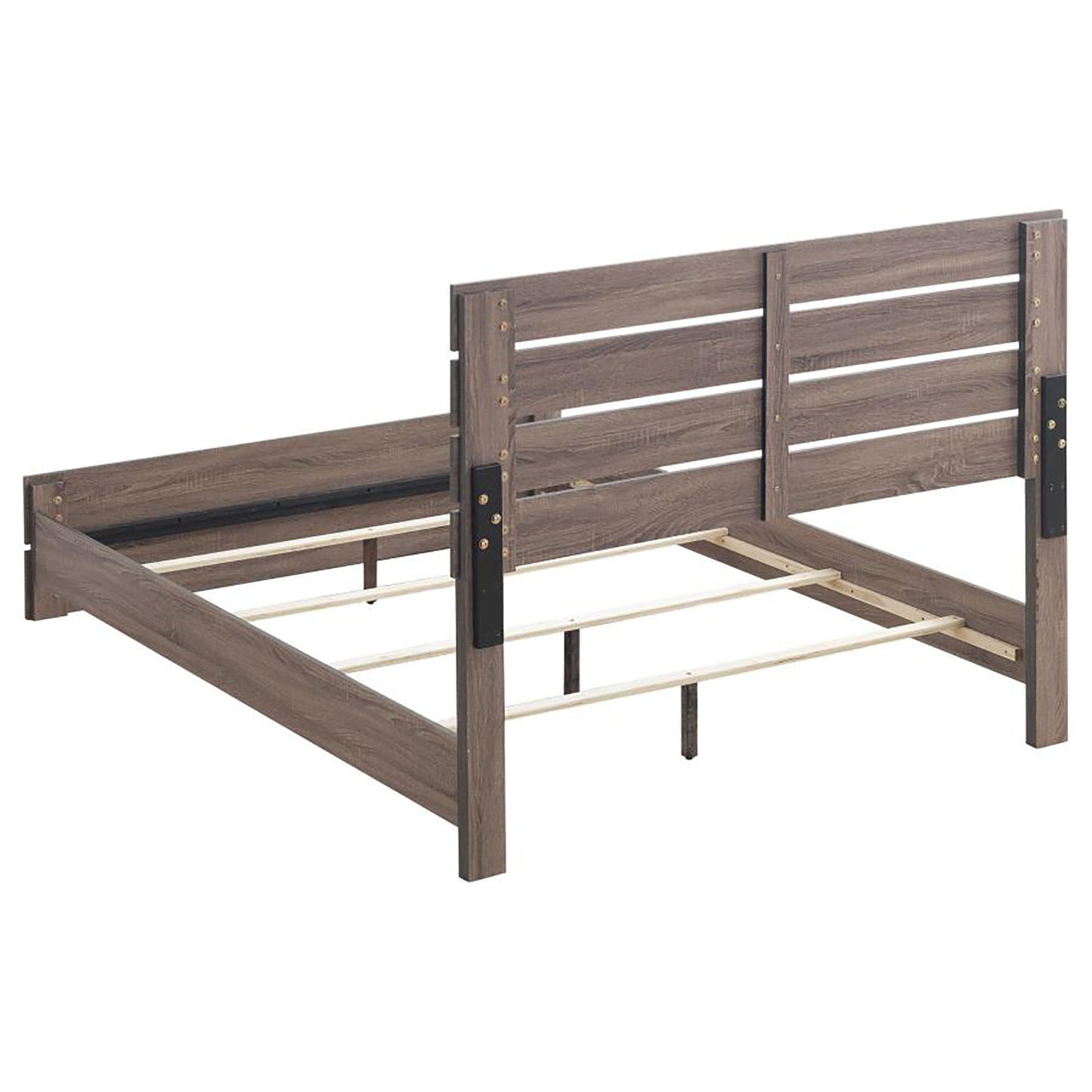 Slatted Headboard Panel Bed