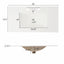Bathroom Vanity With Ceramic Sink, Adjustable & Open Shelf