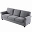 Soft Sofa, Upholstered 3 Seater Couch With High Density Foam, Loose Back Cushions And Turned Legs