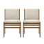 Contemporary Dining Chair Set Upholstered Fabric With Rubberwood Frame