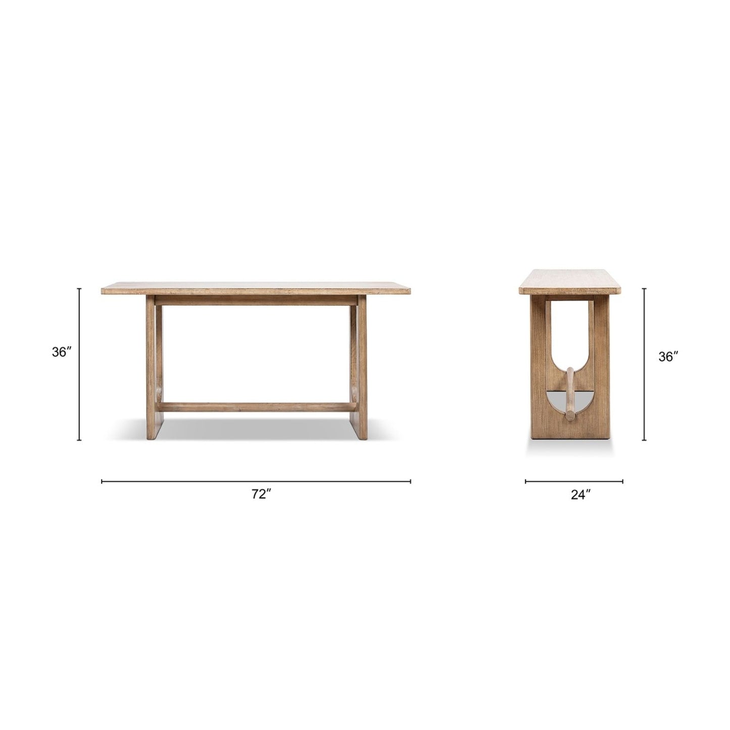 Turnkey - Trestle Console Table - Antique Brown