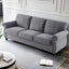 Soft Sofa, Upholstered 3 Seater Couch With High Density Foam, Loose Back Cushions And Turned Legs