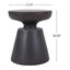 Outdoor Lightweight Concrete End Table With Half Sphere Top - Copper