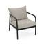 Leora - Modern Minimalist Round Tube Sofa Chair With Cushions - Beige / Black