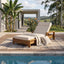 Chaise Lounge Set With 4 Fold Cushion And Built In Headrest, 3 Position Adjustable