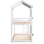 Bunk Bed Wood Bed & Roof, Window, Guardrail, Ladder