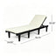 Ariana - Chaise Lounge With Cushion For Outdoor - Black