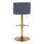 Toriano - Contemporary Adjustable Barstool With Swivel With Rounded T Footrest (Set of 2)