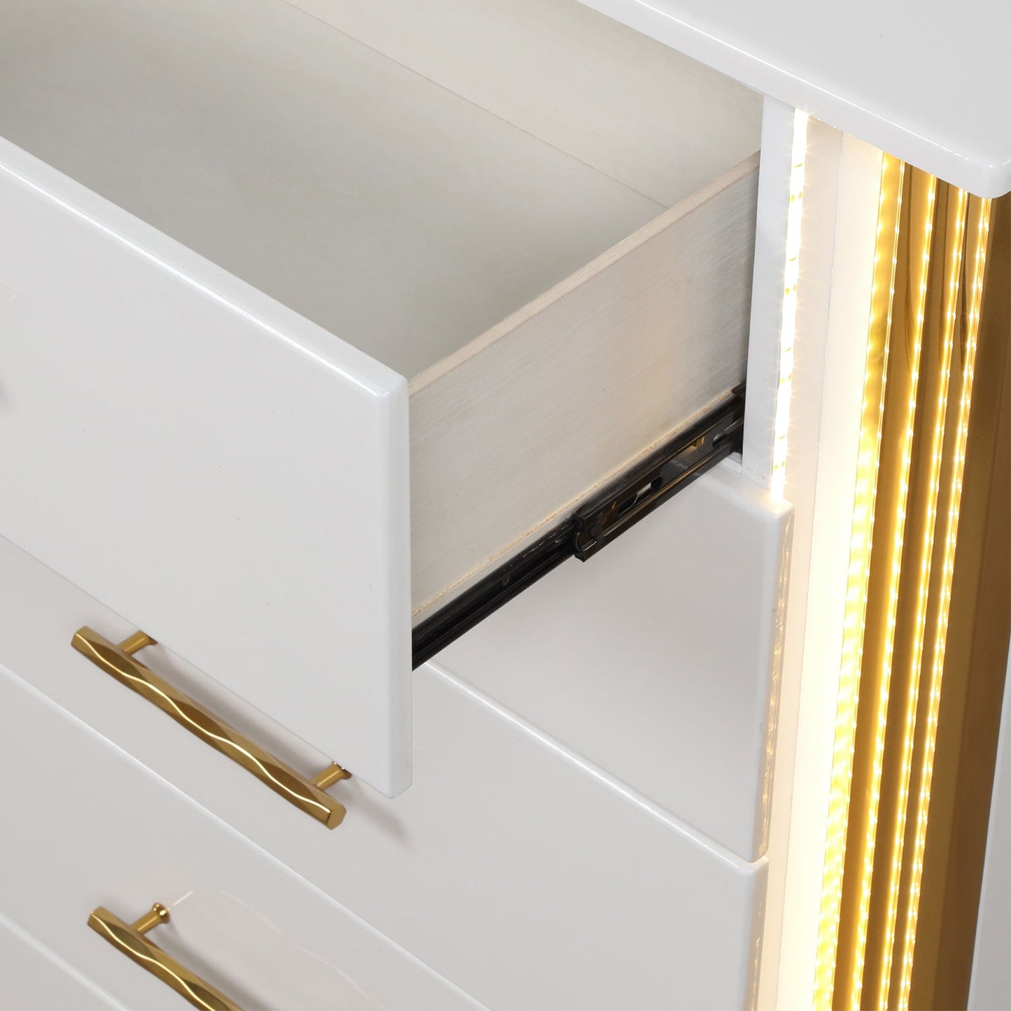 Obsession - 5 Drawer LED Chest - White