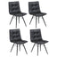 Tufted Back Dining Chairs (Set of 4) - Black