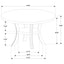 Tyler - Round Dining Table With Shelf Round Table - White