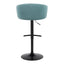 Claire - Contemporary Adjustable Barstool With Swivel With Rounded T Footrest (Set of 2)