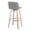 Toriano - Contemporary Fixed Height Barstool With Swivel & Round Footrest (Set of 2)