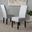 Amaranthine - Upholstered Dining Chair With High Back And Wood Legs (Set of 2) - Light Gray