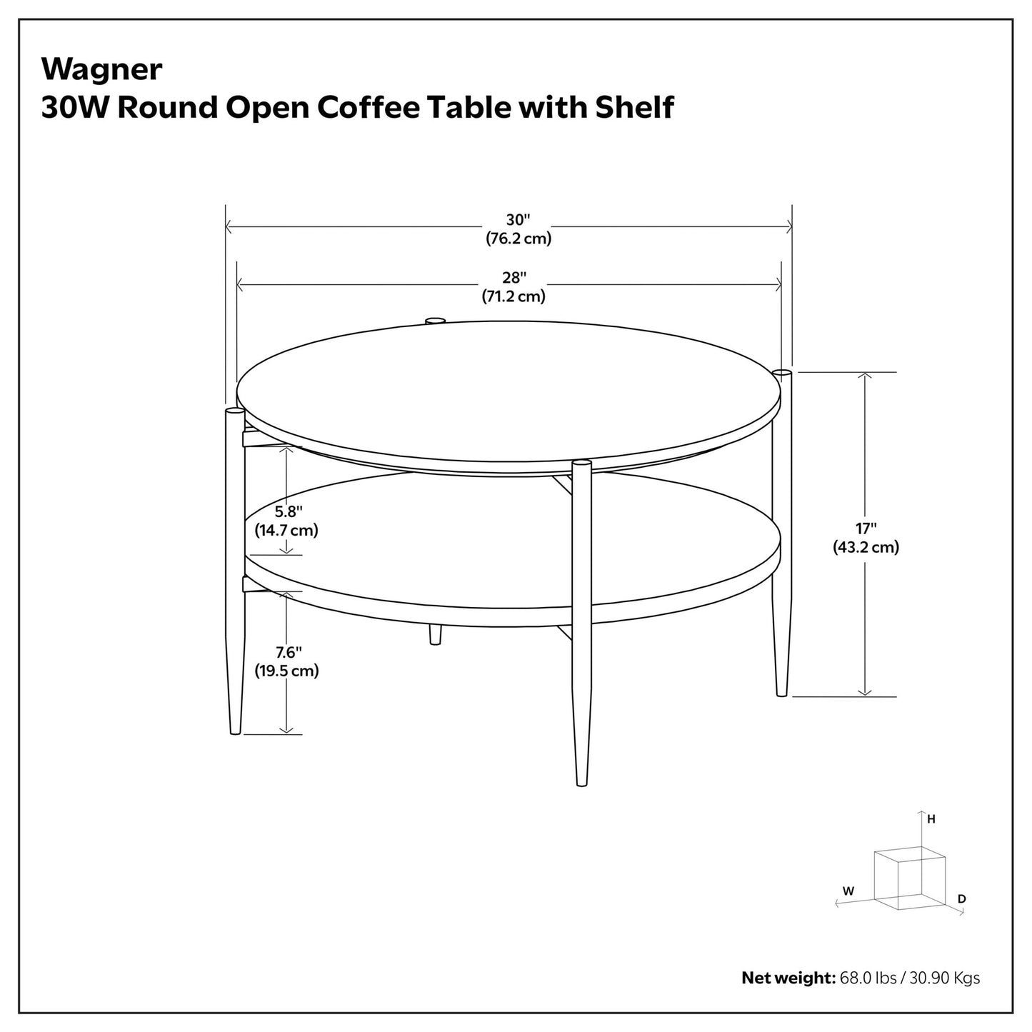 Wagner - Round Marble & Wood Table