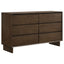 Hemlock - 6 Drawer Dresser Cabinet - Brown