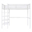 Loft Bed With 4 Tier Shelves And Storage