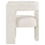 Verda - Upholstered Accent Side Chair In Soft With Rounded Open Back And 3 Leg Base - White