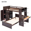 Loft Bed With A Stand Alone Bed, Shelves, Desk, And Wardrobe