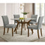 Flynn - Round Glass Top Dining Table - Brown