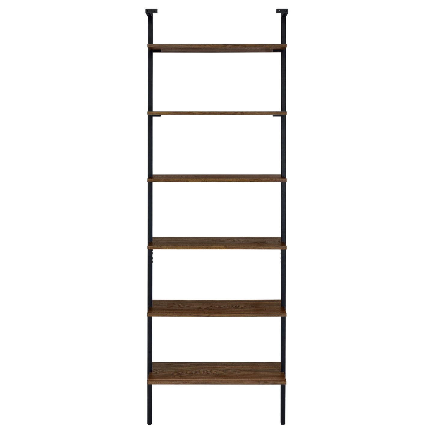 Christy - Owens - 6 Shelf Wall Bookshelf - Walnut