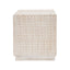 Chic Modern Mgo Cube Side Table With Fluted Design - Antique Brown