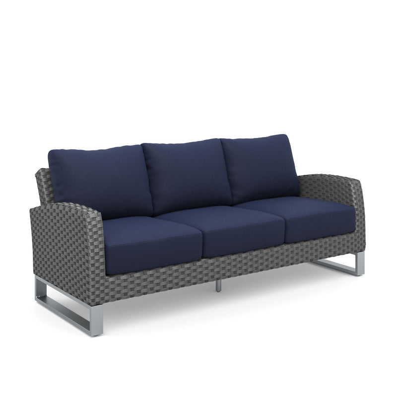 Fiji - 2 Piece Outdoor Set (Sofa & Slat Top Coffee Table Set) - Blue