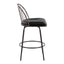Riley - Claire Farmhouse Fixed Height Counter Stool With Swivel With Round Footrest (Set of 2)