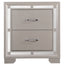Elegant Nightstand - Silver Champagne