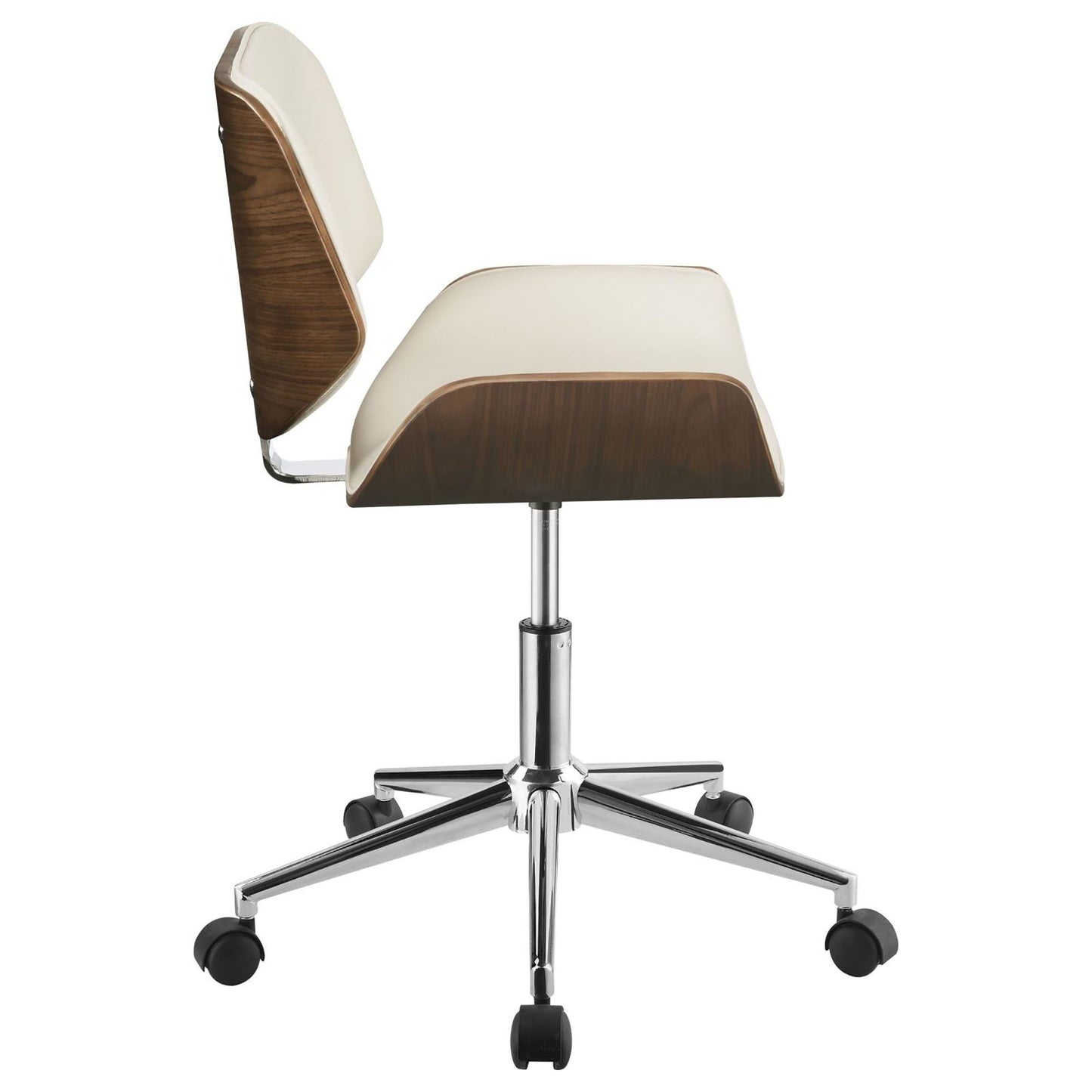 Ecru Swivel Office Chair Adjustable Height - Beige