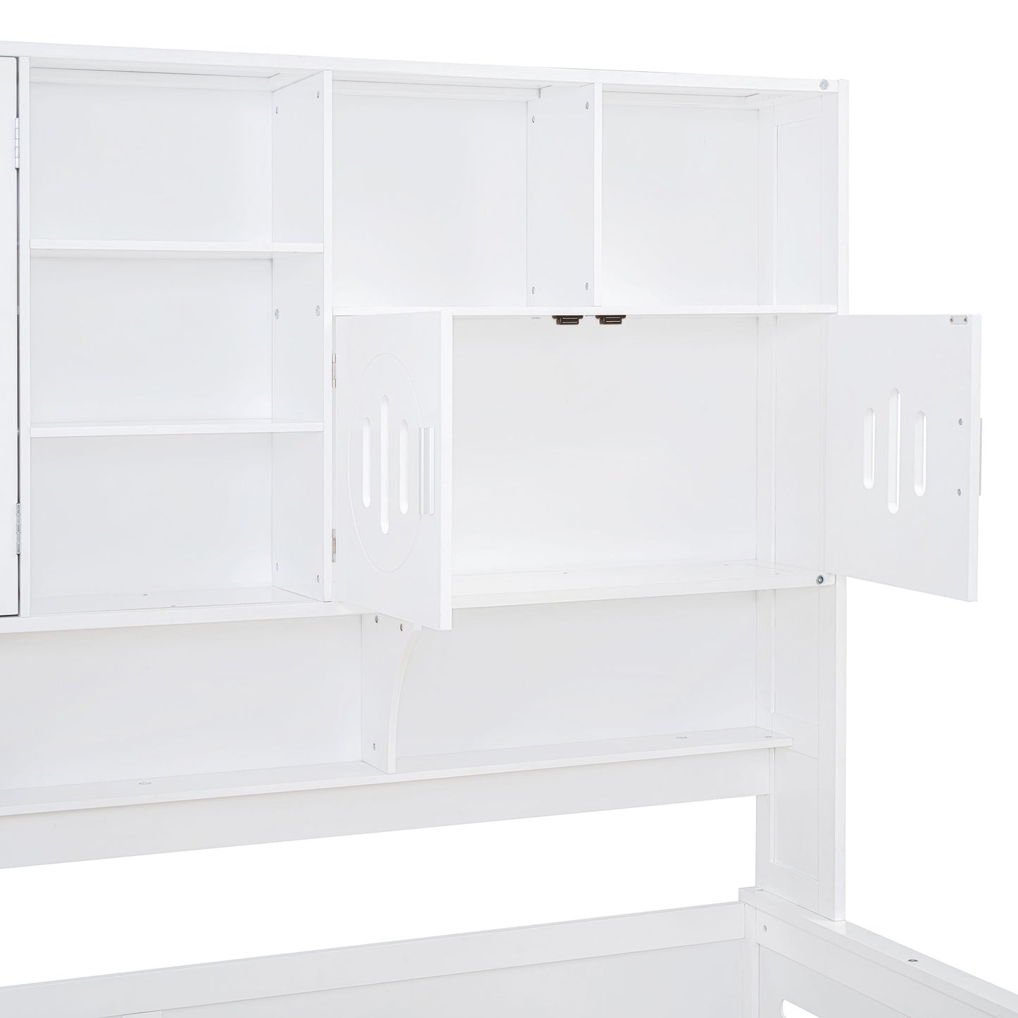 Daybed With All-In-One Cabinet And Shelf