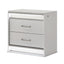 Glam - 2 Drawer Nightstand With LED Lighting - White