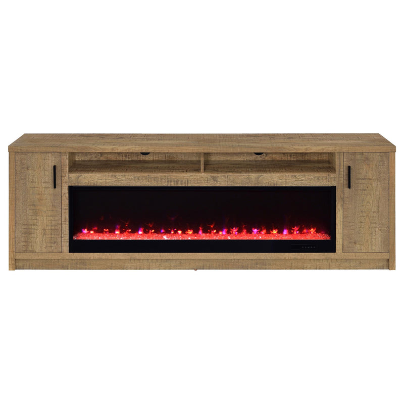 Nevada - Fireplace TV Stand With Flame Visualizer - Brown