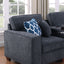 Lily - Sectional Sofa With Ottoman - Black