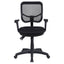 Swivel Office Chair Armrests Ergonomic Design, Adjustable Height And Tilt - Black