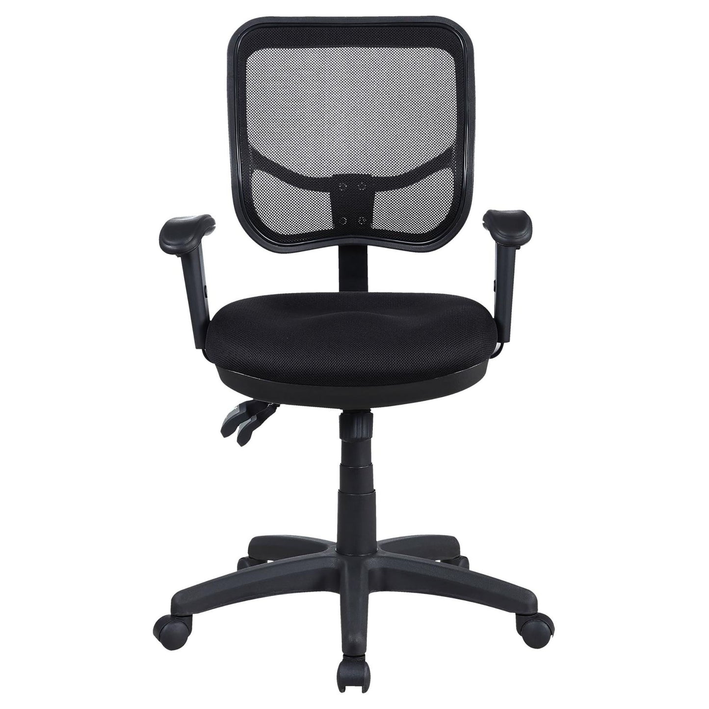 Swivel Office Chair Armrests Ergonomic Design, Adjustable Height And Tilt - Black