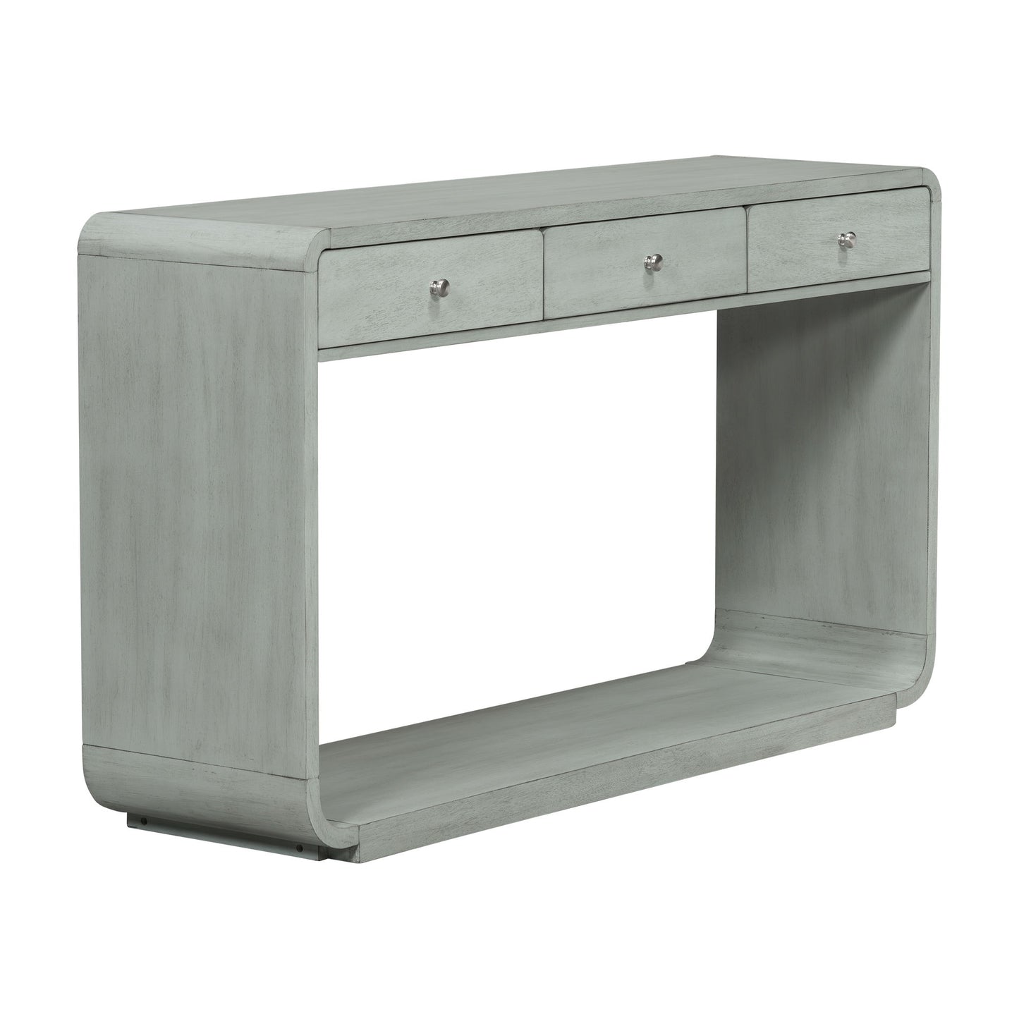 Console Table With 3 Drawers And Display Shelf
