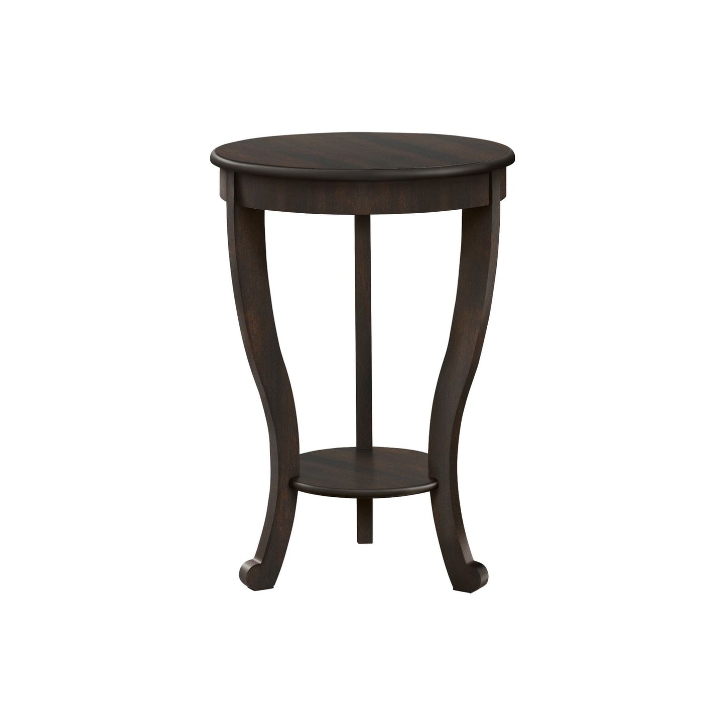 Accent End Table, 2 Tier, Traditional - Walnut