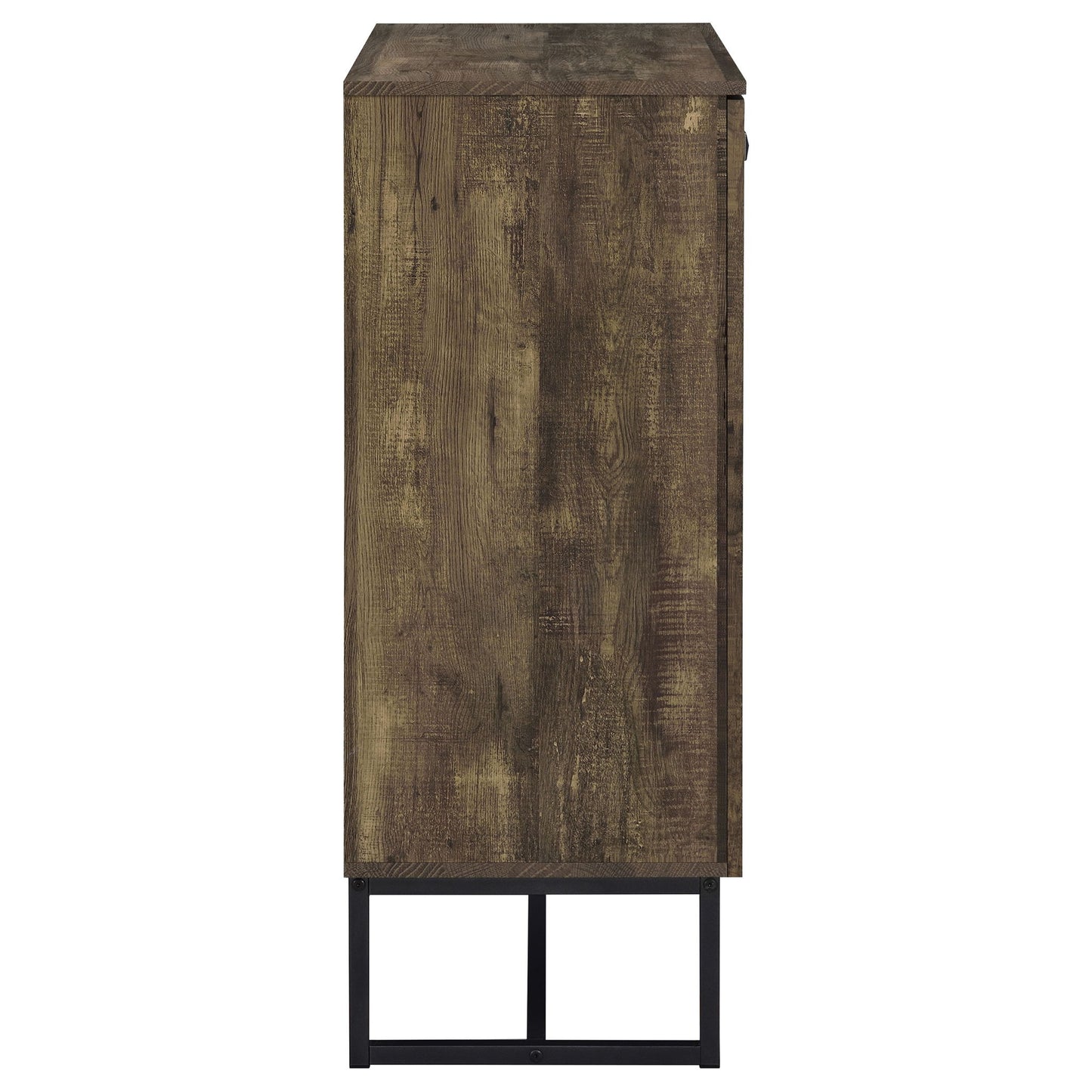 Sager - 4 Shelf Accent Cabinet - Oak