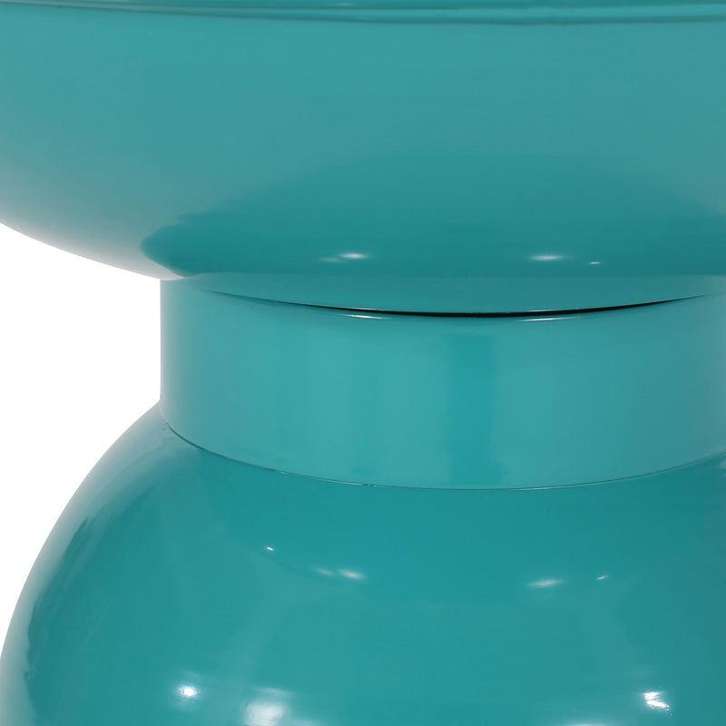 Outdoor Modern Metal End Large Table
