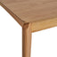 Mid Century Dining Table, Rubberwood With Walnut Veneer - Natural Oak