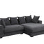 Naomi - 3 Piece Upholstered Sectional - Dark Gray
