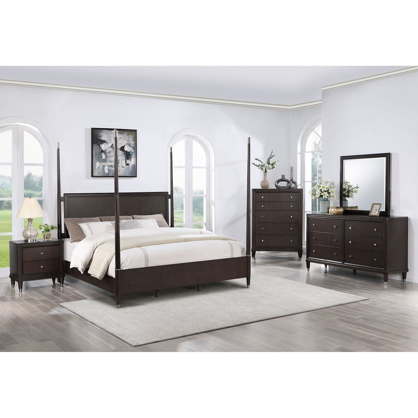 Niguel - 2 Drawer Nightstand With Felt Lined Top Drawer - Brown