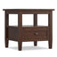 Warm Shaker - End Table With Smooth Drawer Storage - Brown