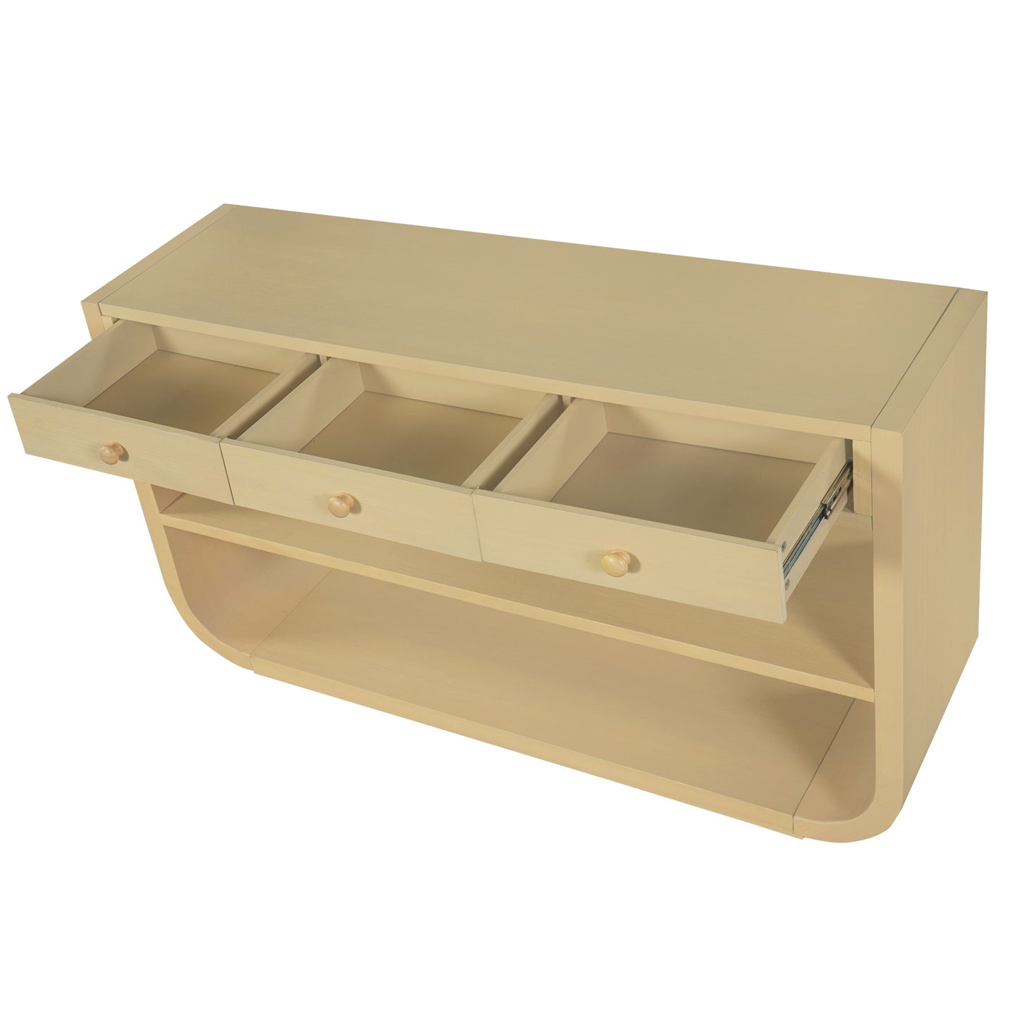 Console Table With 3 Soft Close Drawers & 2 Open Shelves